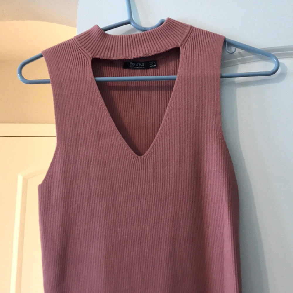 Blush pink bodycon dress